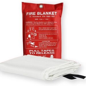 Fire Blanket for Kitchen and Home, Fiberglass Fire Safety Blankets for Survival